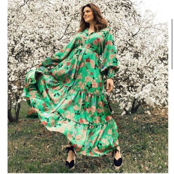 Misa Los Angeles Esmee Maxi Shirt Dress in Peony - Picture 2 of 12